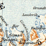 Waldin Lofoten Islands map, 1910 digital map