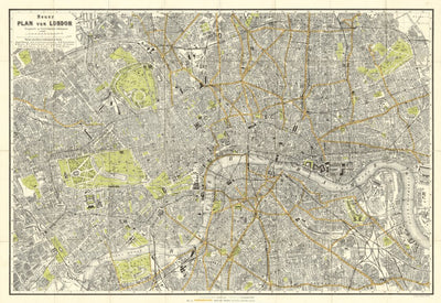Waldin London city map, 1911 digital map