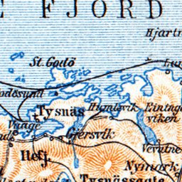 Waldin Lower Hardangs map, 1910 digital map