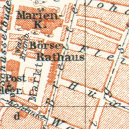 Waldin Lübeck city map, 1906 digital map