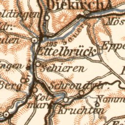 Waldin Luxembourg, general map, 1909 digital map