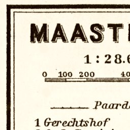 Waldin Maastricht city map, 1904 digital map
