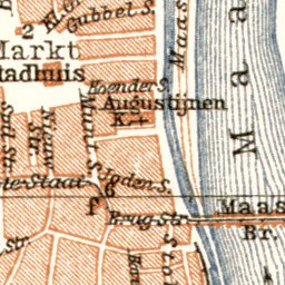 Waldin Maastricht city map, 1909 digital map