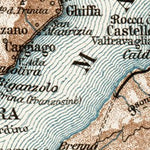 Waldin Maggiore Lake and d´Orta Lake nearer environs map, 1913 digital map