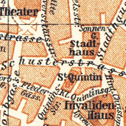 Waldin Mainz city map, 1905 digital map