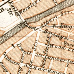 Waldin Manchester city map, 1906 digital map
