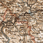 Waldin Map of Bosnia and Montenegro, 1903 (second version) digital map