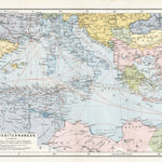 Waldin Map of the Countries of the Mediterranean, 1911 digital map