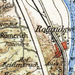 Waldin Map of the Course of the Rhine from Koblenz to Bonn, 1927 digital map