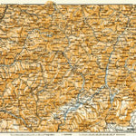 Waldin Map of the Dolomite Alps (Die Dolomiten) from Bolzano (Bozen) to Belluno, 1906 digital map