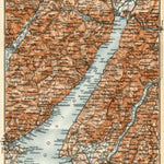 Waldin Map of the Garda Lake (Lago di Garda) environs, 1913 digital map