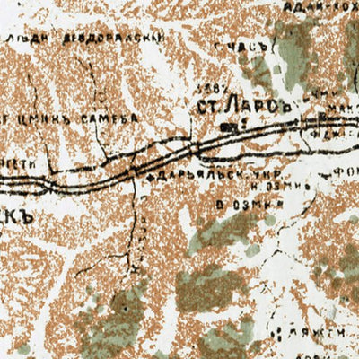 Waldin Map of the Georgian Military Road, 1912 digital map