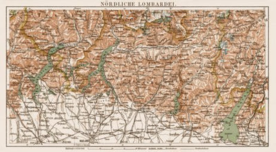 Waldin Map of the North Lombardy, 1903 digital map