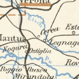 Waldin Map of the Northern Italy Railways, 1929 digital map