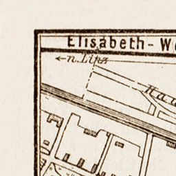 Waldin Map of the Schönbrunn palace environs in Vienna (Wien), 1903 digital map