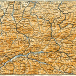 Waldin Map of the Steyr and Austrian Alps from Wiener-Neustadt to Aussee, 1906 digital map
