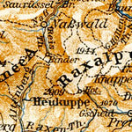Waldin Map of the Steyr and Austrian Alps from Wiener-Neustadt to Leoben, 1906 digital map