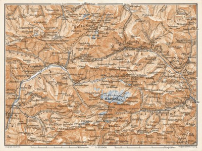 Waldin Map of the Upper Fassa and Cordevole Valleys, 1906 (first version) digital map