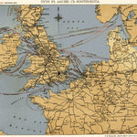 Waldin Map of the Water Connections to Great Britain from Continent, 1900 digital map