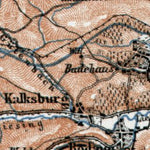 Waldin Map of the west environs of Vienna (Wien) from Klosterneuburg to Baden, 1910 digital map