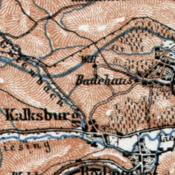 Waldin Map of the west environs of Vienna (Wien) from Klosterneuburg to Baden, 1910 digital map