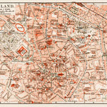 Waldin Milan (Milano), city centre map, 1913 digital map