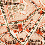Waldin Milan (Milano), city centre map, 1913 digital map