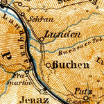 Waldin Montafon Valley map, 1906 digital map