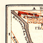 Waldin Montpellier city map, 1900 digital map