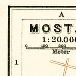 Waldin Mostar town plan, 1929 digital map