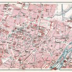 Waldin München (Munich) city centre map, 1913 digital map
