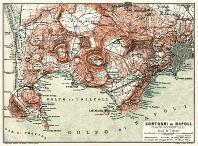 Waldin Naples (Napoli) and environs map, 1898 digital map