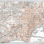 Waldin Naples (Napoli) city map, 1911 digital map