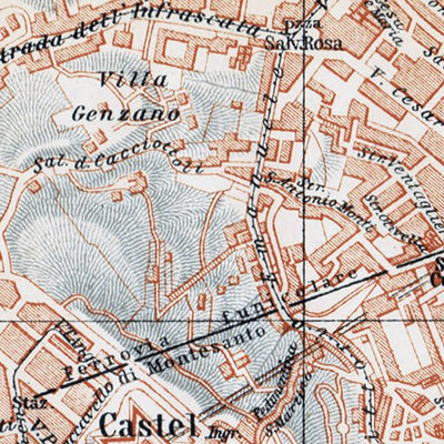 Waldin Naples (Napoli) city map, 1912 digital map