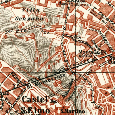 Waldin Naples (Napoli) city map, 1929 digital map
