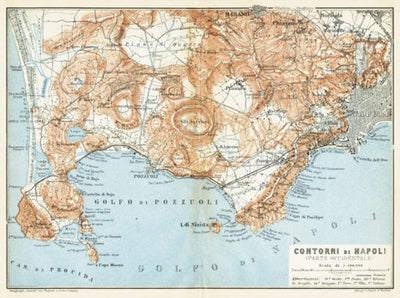 Waldin Naples (Napoli) western environs map, 1912 digital map