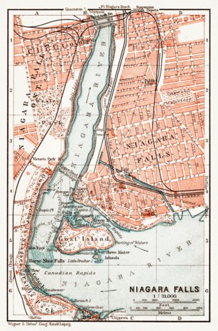 Waldin Niagara Falls town plan, 1907 digital map