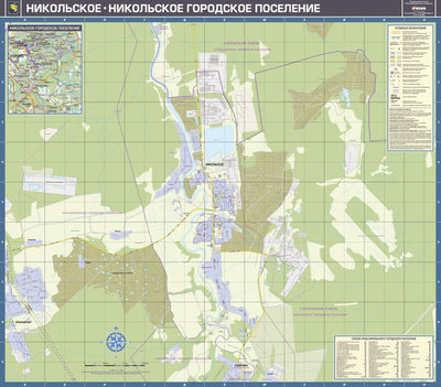 Waldin Никольское. Никольское городское поселение. Nikolskoye Town Plan digital map
