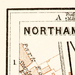 Waldin Northampton city map, 1906 digital map