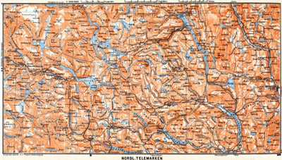 Waldin Northern Telemarks map, 1910 digital map