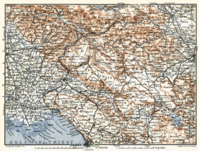 Waldin Österreichisches Küstenland (Adriatisches Küstenland, Austrian Littoral), 1910 digital map