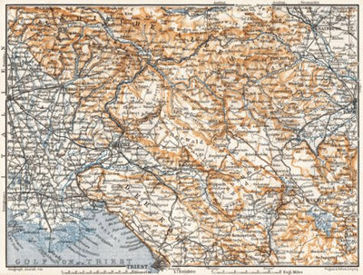 Waldin Österreichisches Küstenland (Adriatisches Küstenland, Austrian Littoral), 1911 digital map