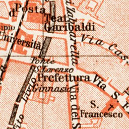 Waldin Padua (Padova) city map, 1903 digital map