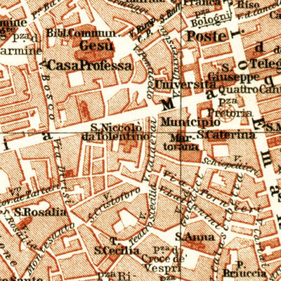 Waldin Palermo city map, 1912 digital map