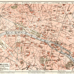 Waldin Paris central part map (legend in Russian), 1903 digital map