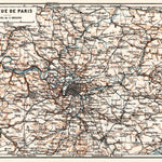 Waldin Paris farther environs (Banlieue de Paris) map, 1909 digital map