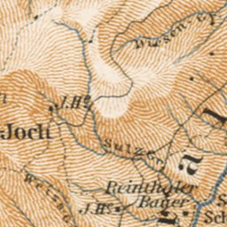 Waldin Partenkirchen, Garmisch and their south environs map, 1906 digital map