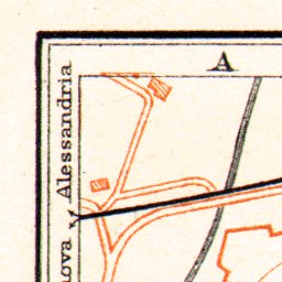 Waldin Piacenza (Placentia) city map, 1908 digital map