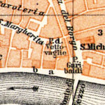 Waldin Pisa city map, 1898 digital map