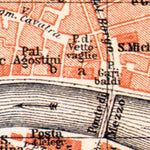 Waldin Pisa city map, 1913 digital map